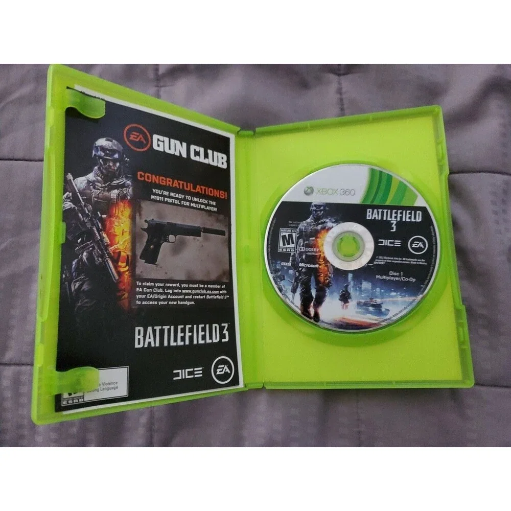 Battlefield 3 (Microsoft Xbox 360, 2011) Complete In Box